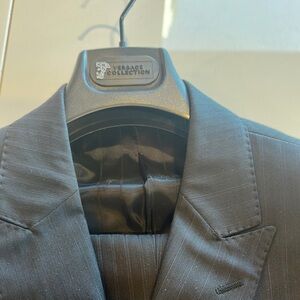 Versace Collection Gray striped suit. Inseam 32 not worn